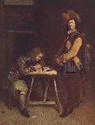 TERBORCH, Gerard Officer Writing a Letter oil on canvas